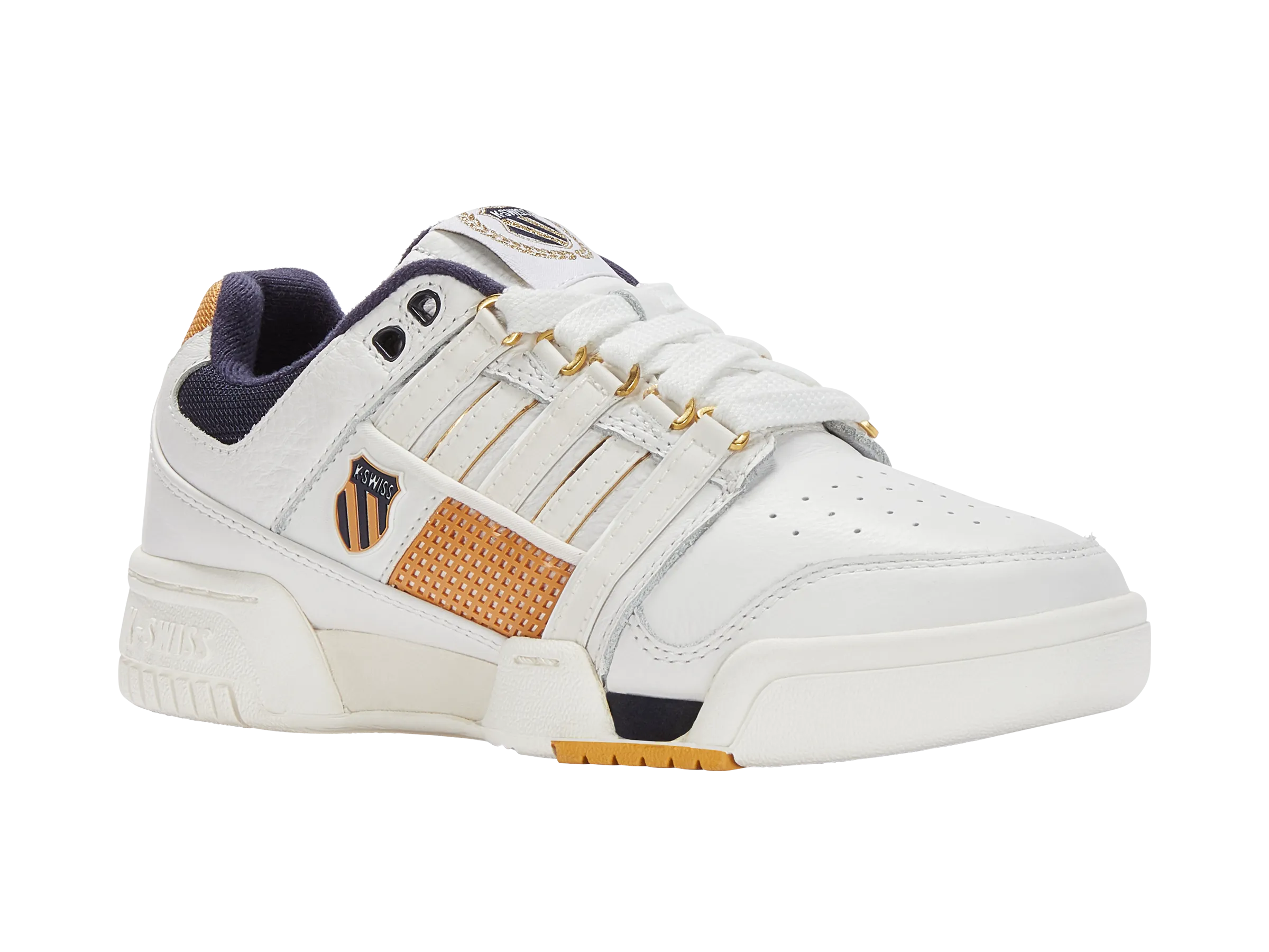 Izod Tennis Shoes 98526-143-M | GSTAAD GOLD | BRILLIANT WHITE/NAVY/HONEY GOLD