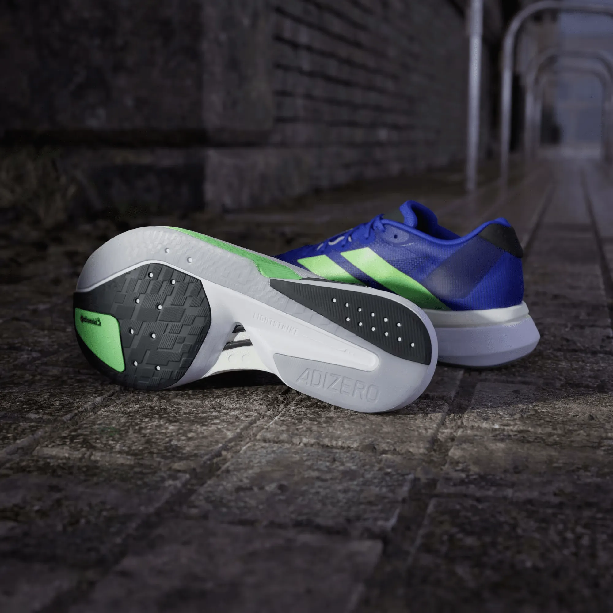 Adidas Adizero Boston 12 M | Lucid Blue/Lime Burst Best Running Shoes For Arch Support