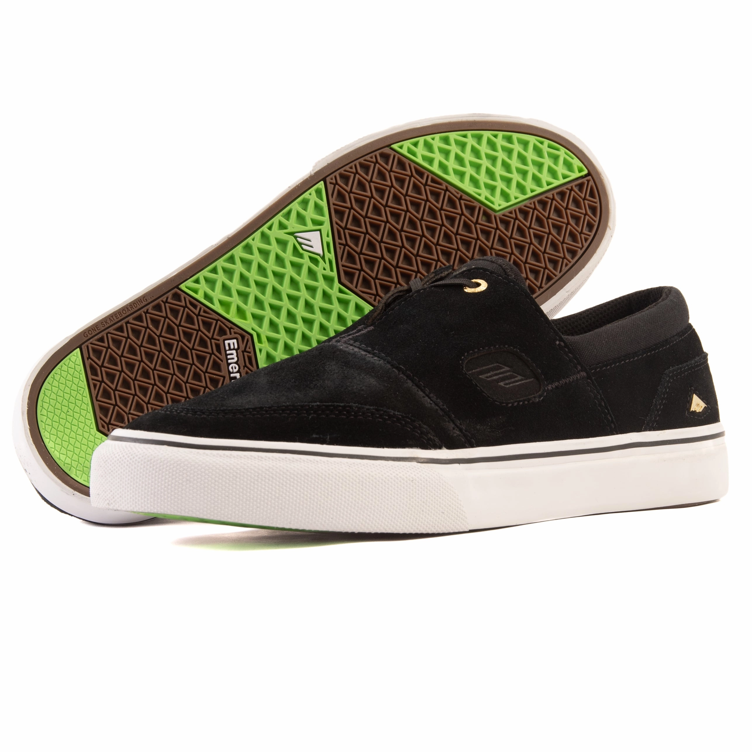 Emerica - Servold (Black/White/Gold) Pictures Of Skate Shoes