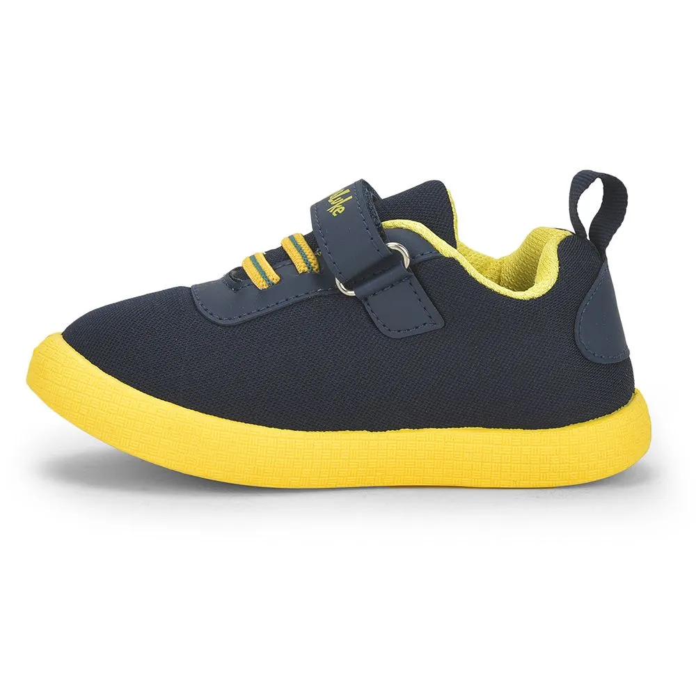 Lucy & Luke Navy Blue Casual Non Lacing Shoes For Kids BASTIAN-2E By Liberty Comfortable Casual Leather