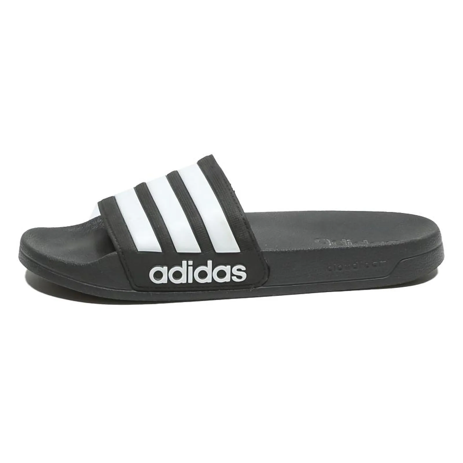 ADIDAS Adilette Mens Black White Synthetic Slider UK 7 Comfortable Pool Beach Lace Up Ballerina Slippers