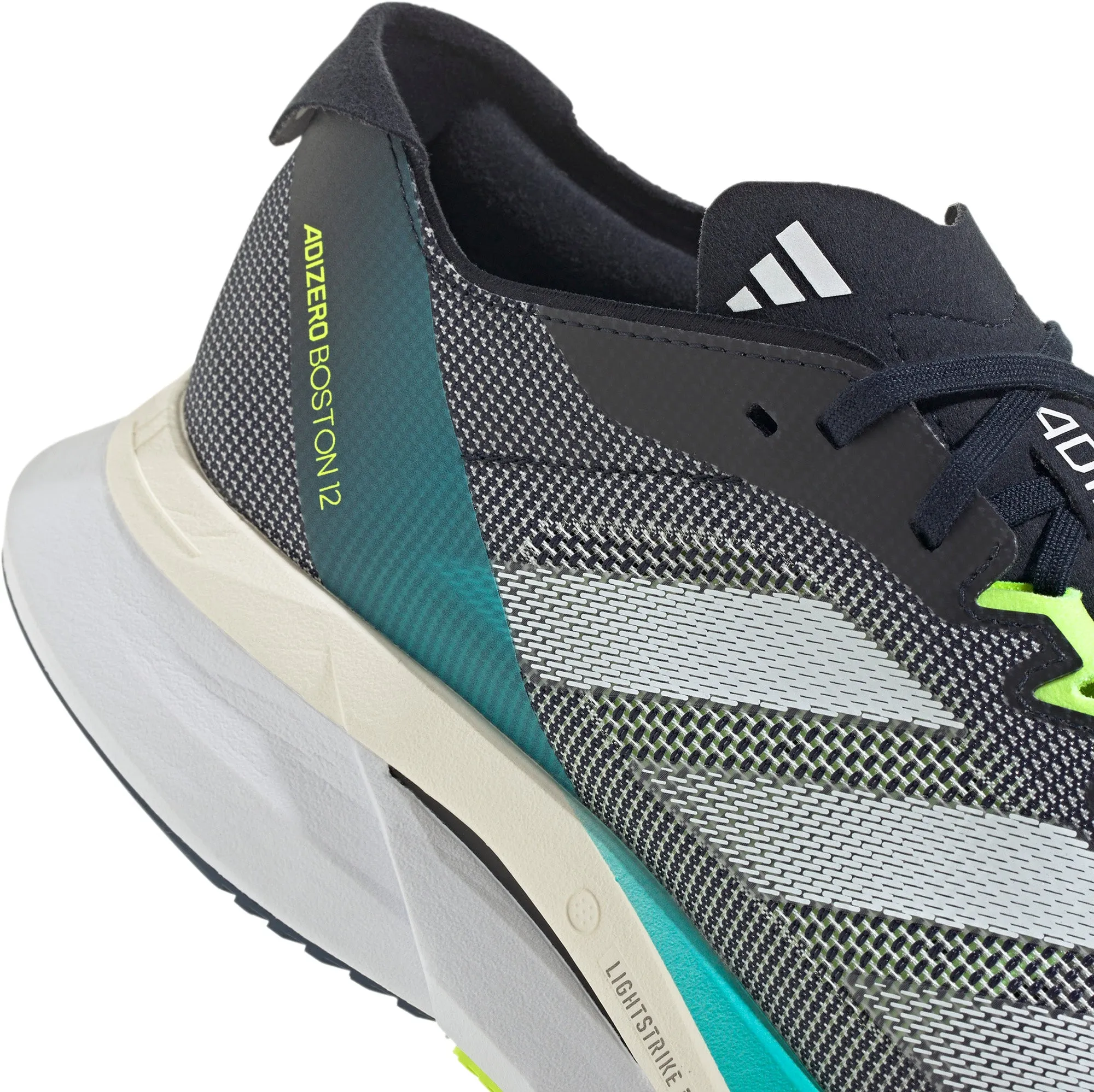 adidas Adizero Boston 12 Mens Running Shoes - Navy Most Cushioned Training Shoes