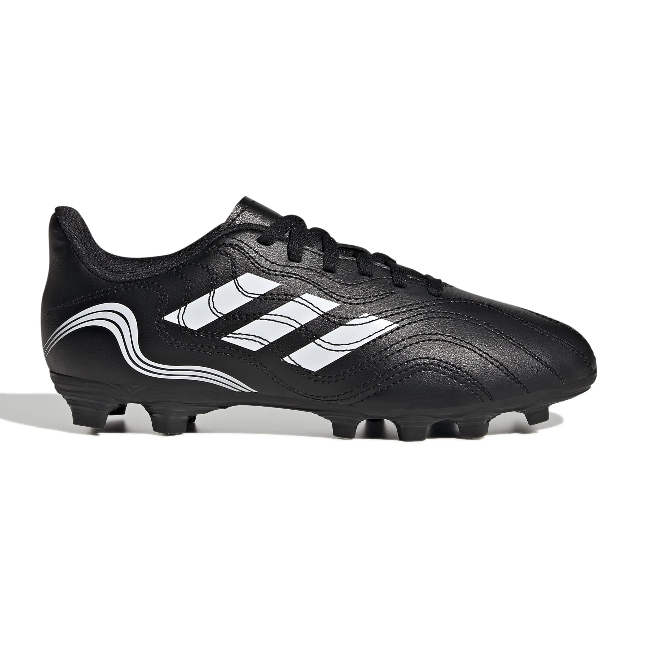 Cheap Vs Expensive Soccer Cleats Adidas Copa Sense .4 Firm Ground Junior Black White