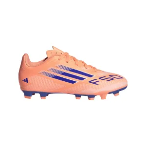 adidas F50 Club FG Firm Ground Soccer Cleats - Beam Orange/ Lucid Blue/ FTWhite Soccer Cleats For Grass