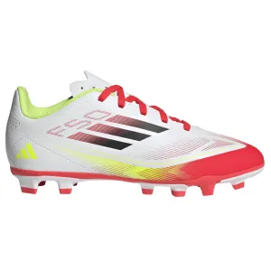Adidas F50 Club Firm/Multi-Ground Junior Boots Cloud White Core Black Solar Yellow (White Black Red) Predator Soccer Cleats Elite