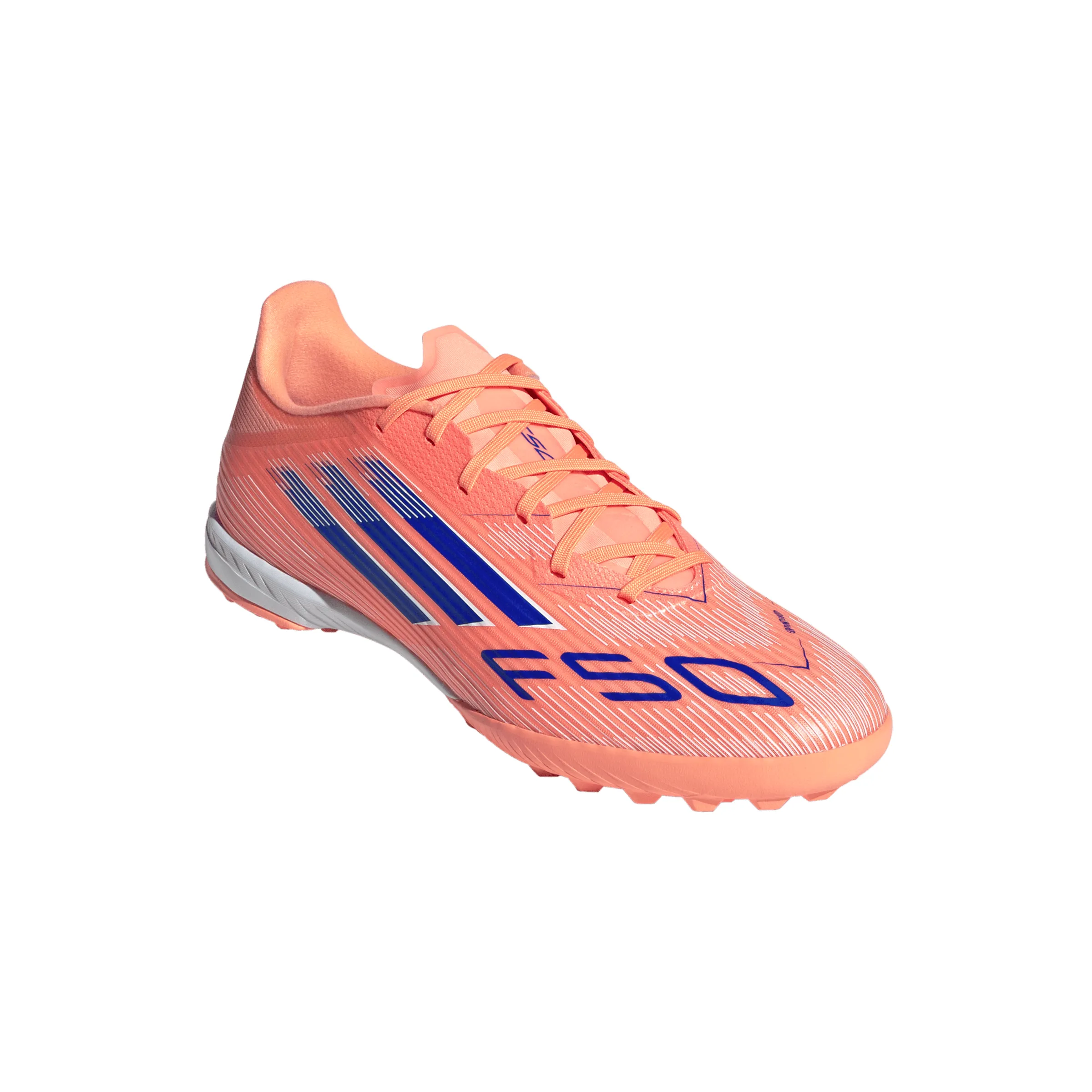 adidas F50 League TF Turf Shoes - Beam Orange / Lucid Blue/ Ftwr White Soccer Shoes No Cleats