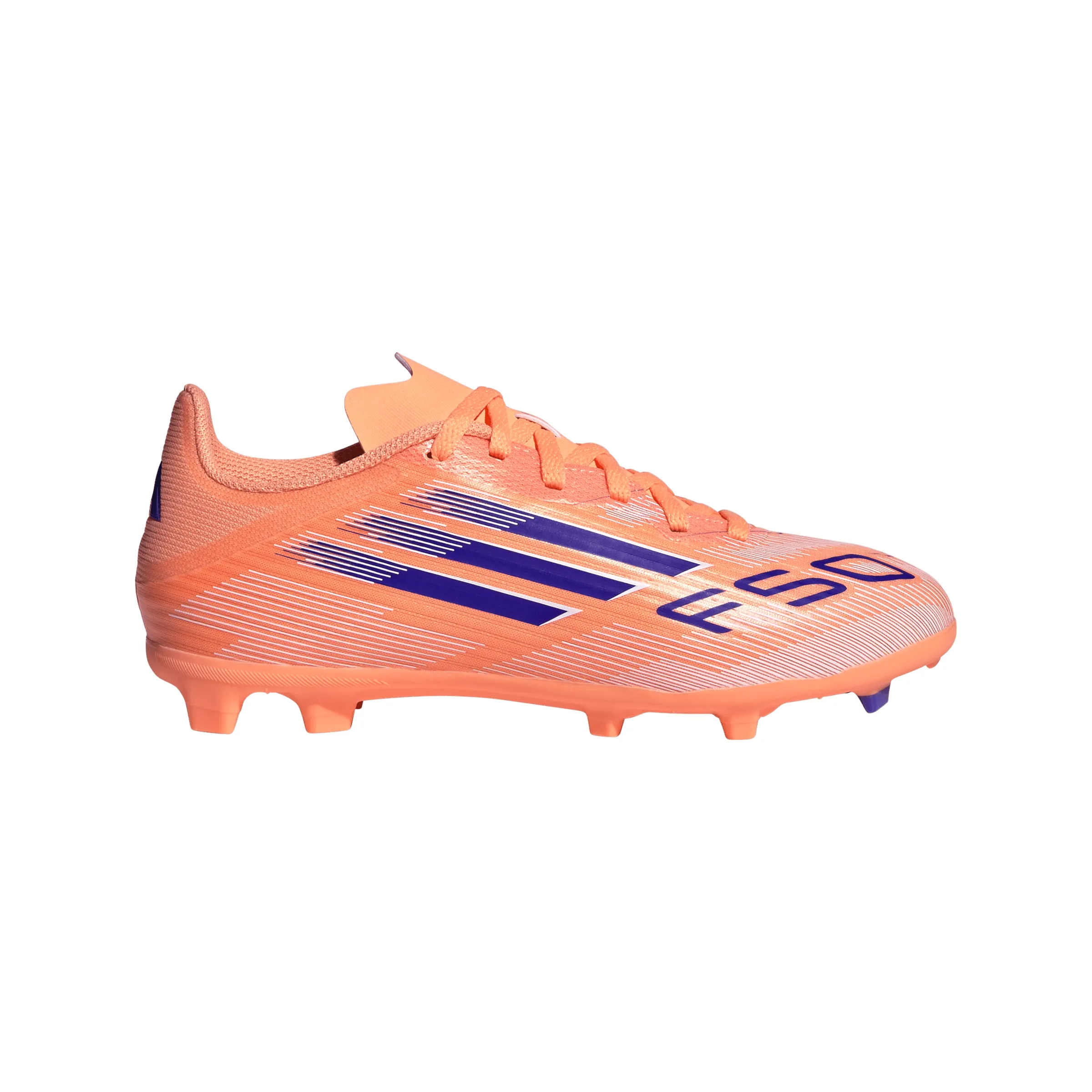 adidas Junior F50 League FG Firm Ground Soccer Shoes - Beam Orange/ Lucid Blue/ FTWhite Eurosport Soccer Cleats