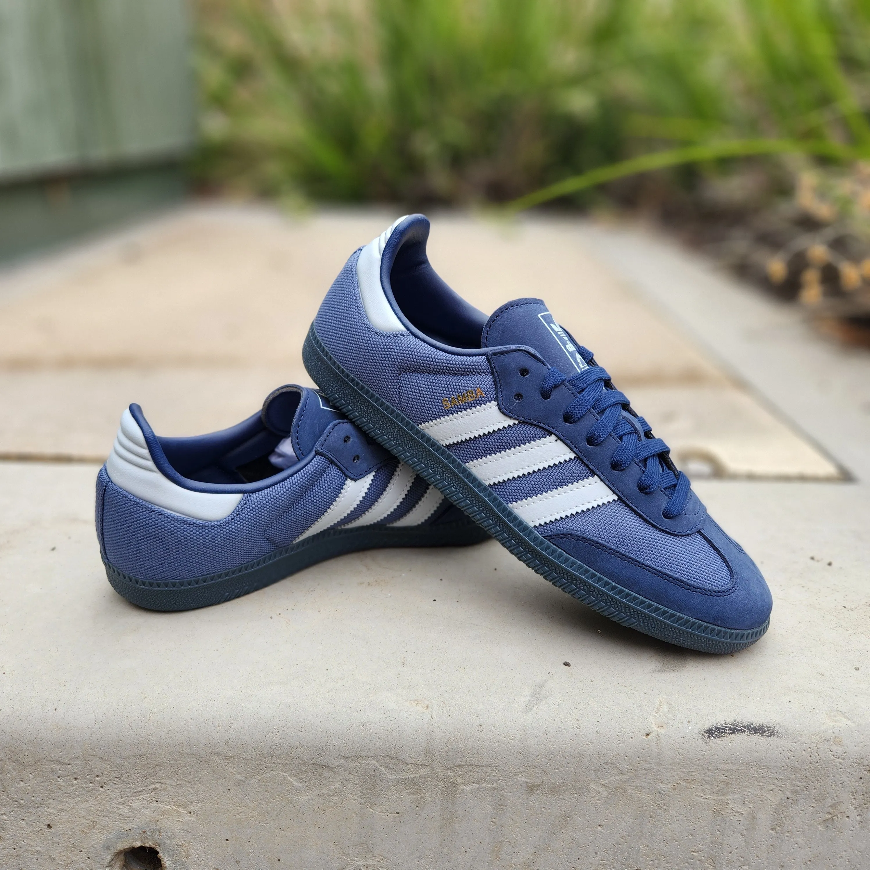 ADIDAS SAMBA OG 'BLUE CANVAS' Casual Shoes Wide Leg Pants