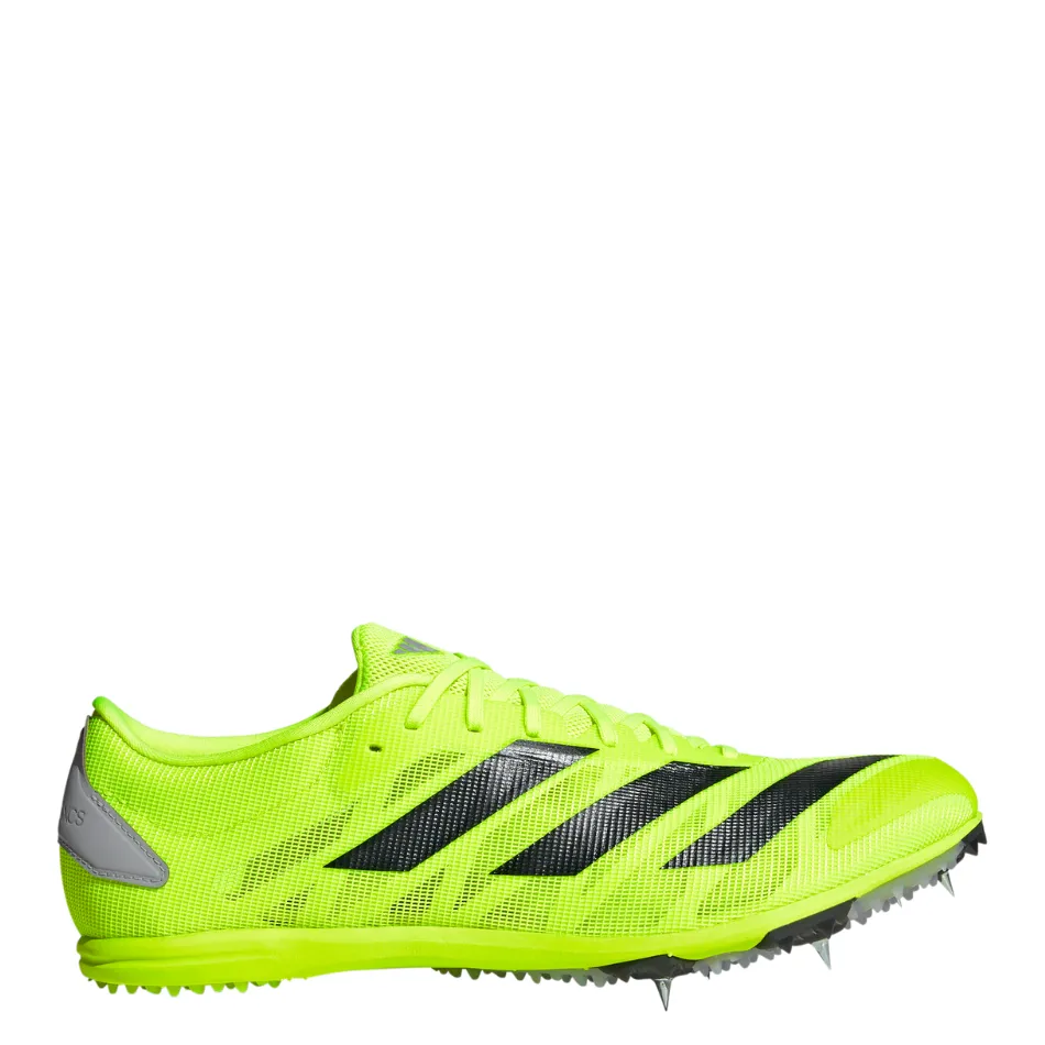 Adidas Low Drop Running Shoes adidas Unisex Adizero XCS Cross Country Spikes in Lucid Lemon/Core Black/Halo Silver AW25