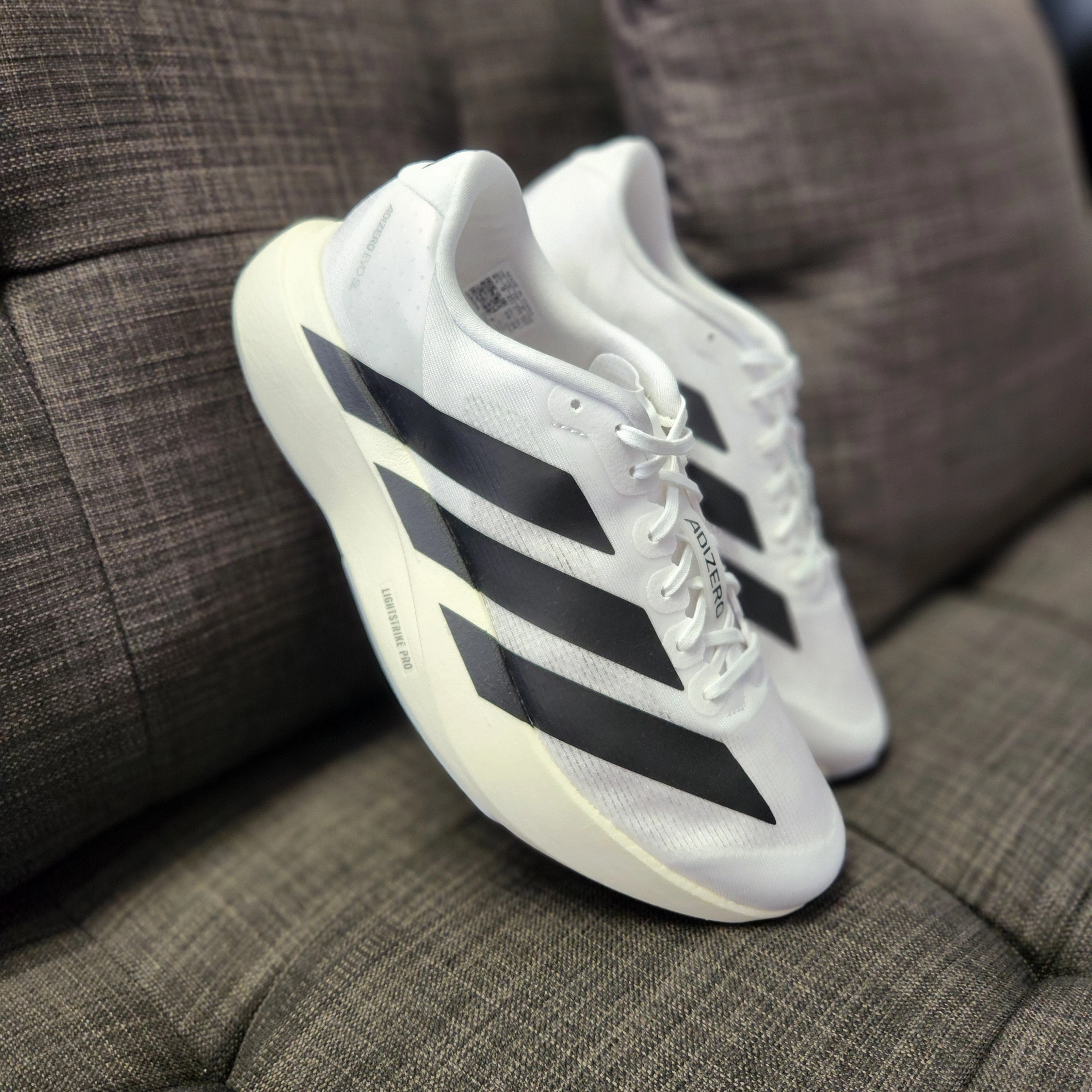 Wide Adidas Shoes Adizero EVO WHITE BLACK