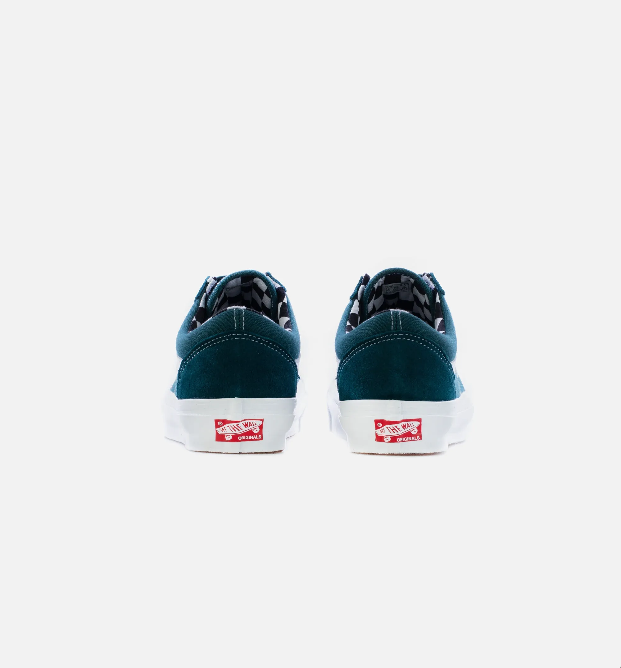 Authentic Checkerboard Skate Shoe White Vault x Ray Barbee OG Old Skool LX Mens Skate Shoe - Dark Teal