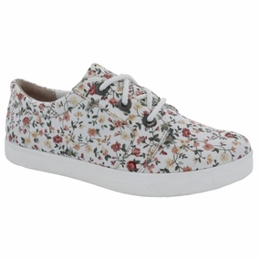 Casual Tennis Shoe Outfits Drew Ruby White Floral Canvas Sneaker (Women's)