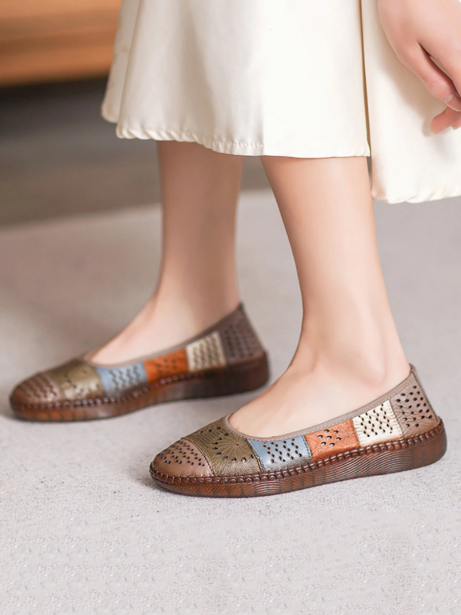 Converse Basketball Shoes 80s Women Summer Vintage Leather Spliced Cutout Shoes BN1018