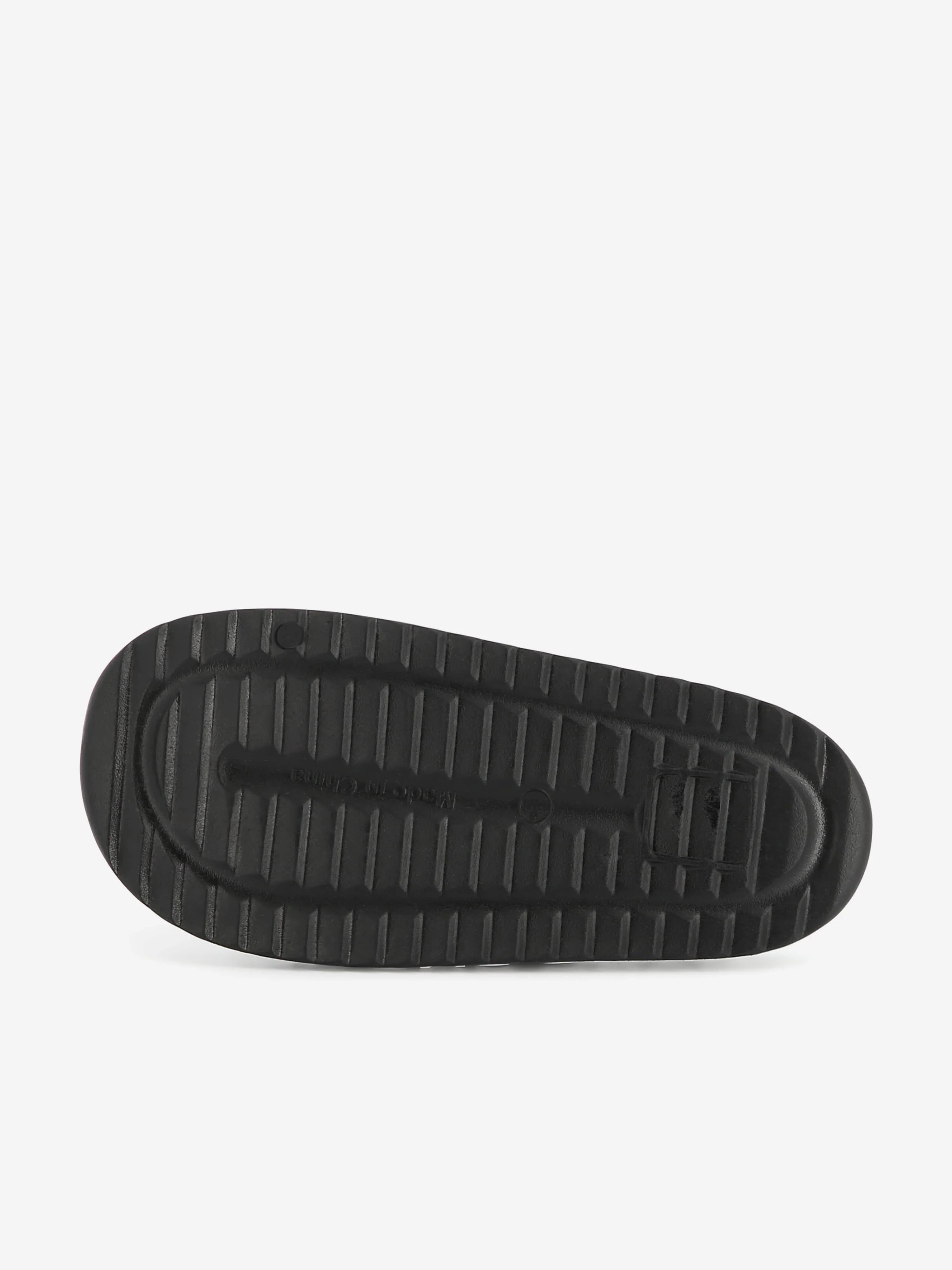 MARC JACOBS Kids Logo Sliders in Black Coziest Slippers