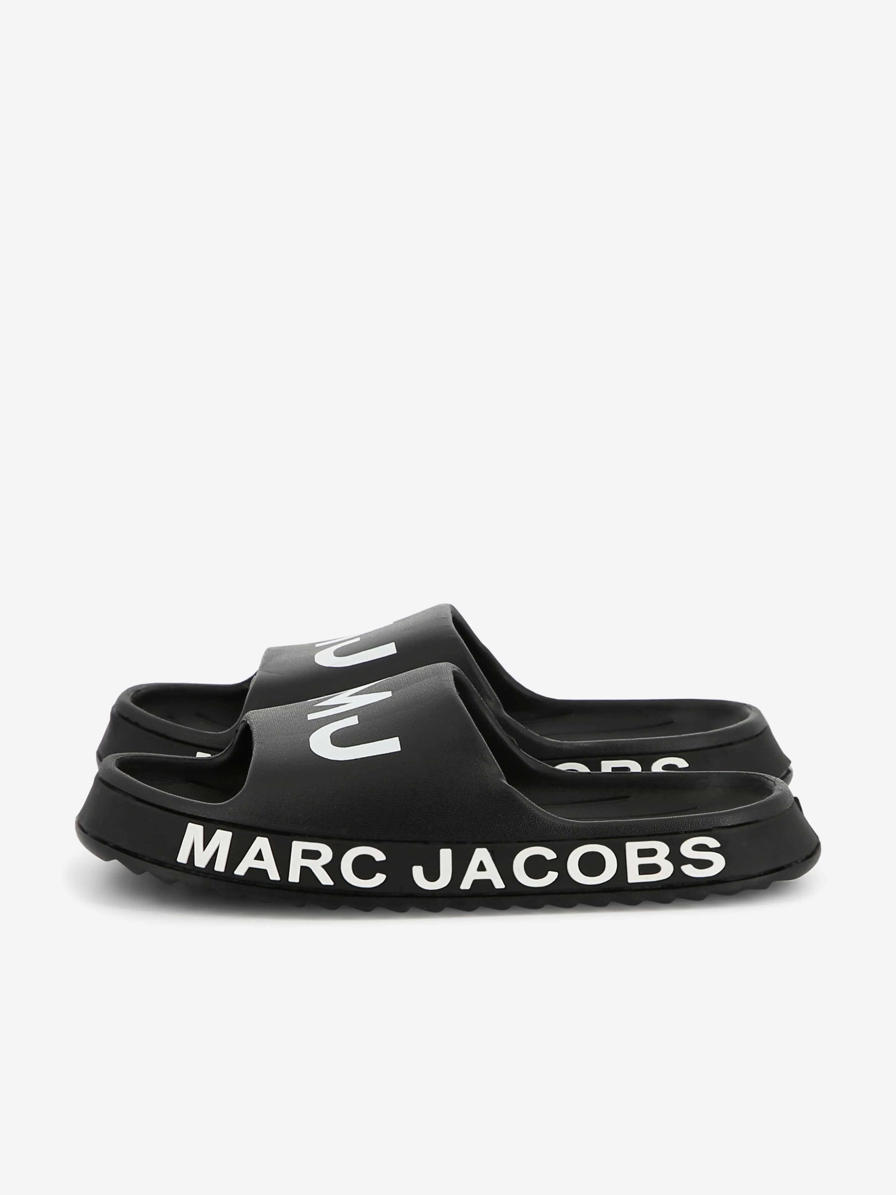 Slides Stockx MARC JACOBS Kids Logo Sliders in Black