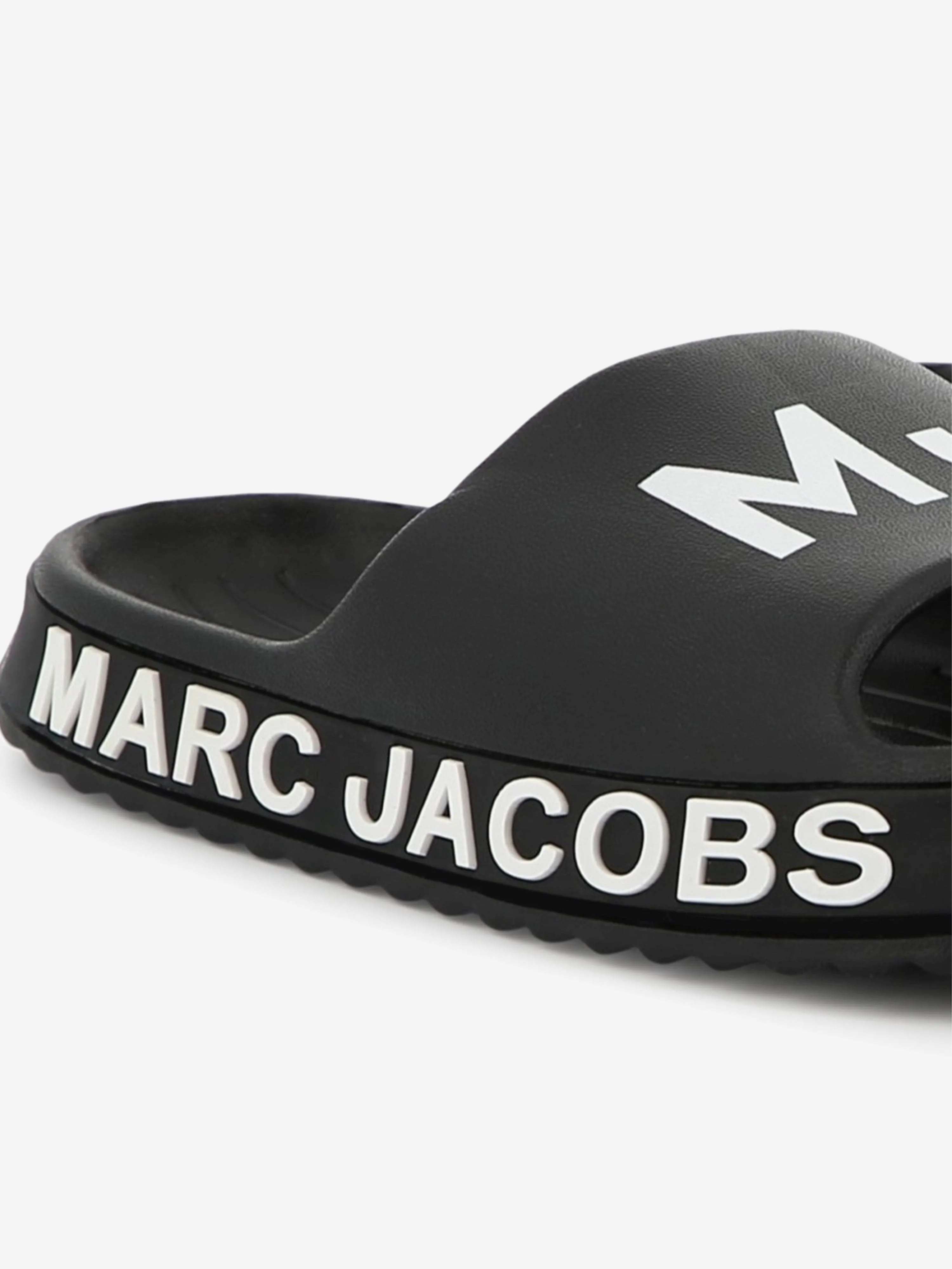 MARC JACOBS Kids Logo Sliders in Black Spa Dog Slippers