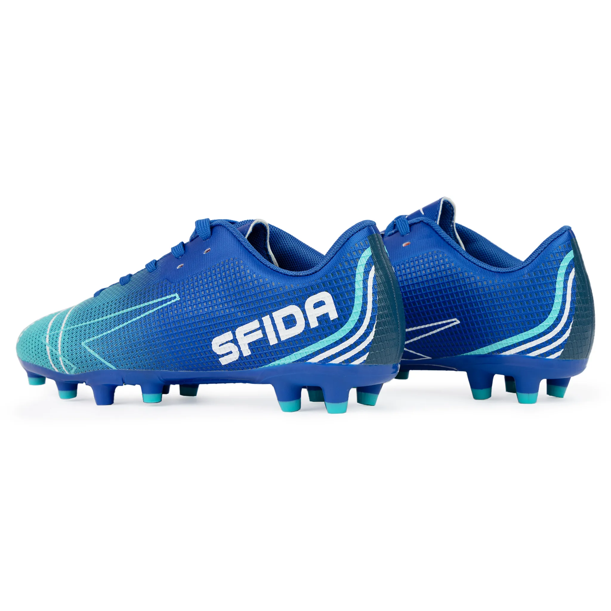 Green And White Soccer Cleats Sfida Conquer Junior Football Boots