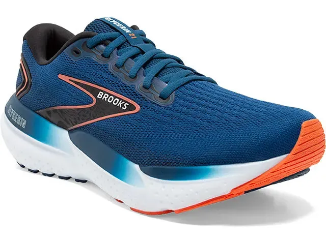 Brooks Mens Glycerin 21- Blue Opal/Black/Nasturtium  (1104191D474) Cascadia Trail Running Shoes