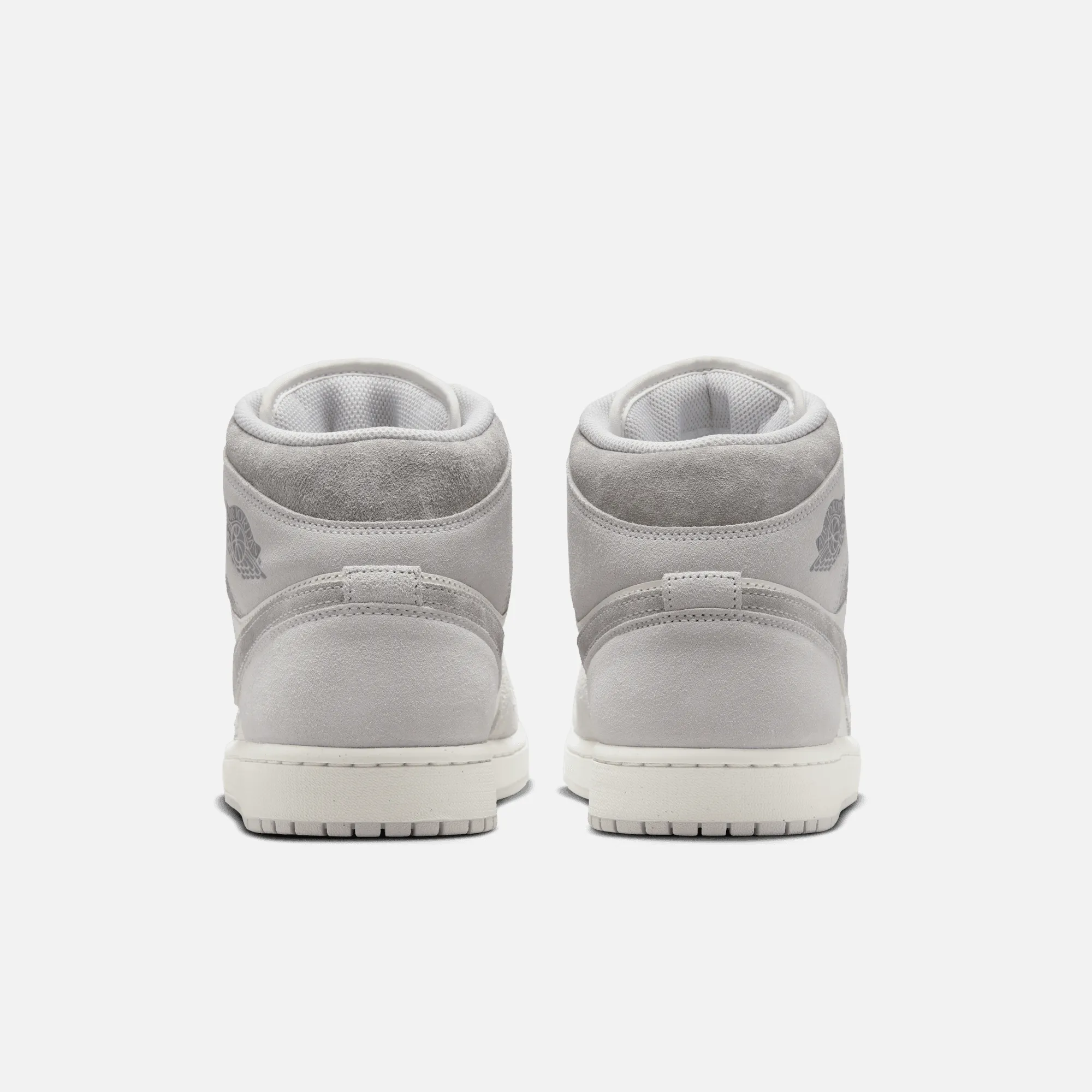 Air Jordan 1 Mid Neutral Grey Sail Nike Id Basketball Shoes
