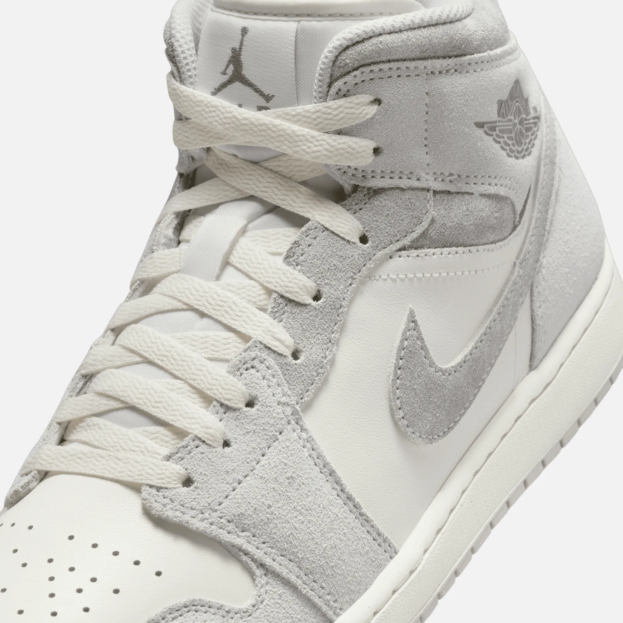 Nike Shoes Nyc Air Jordan 1 Mid Neutral Grey Sail