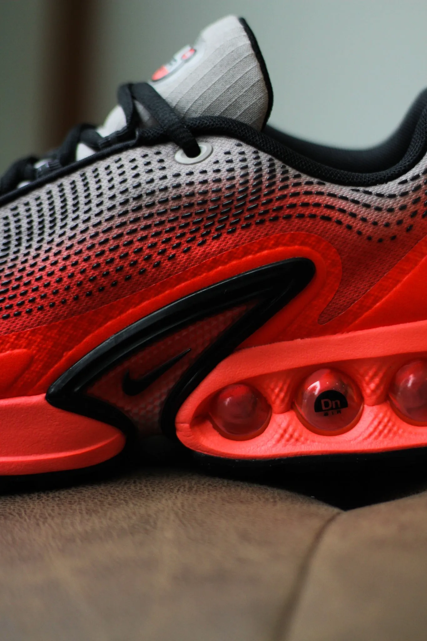 AIR MAX DN SE "COLLEGE GREY/BLACK-BRIGHT CRIMSON" Nike Shoes At Nike Outlet