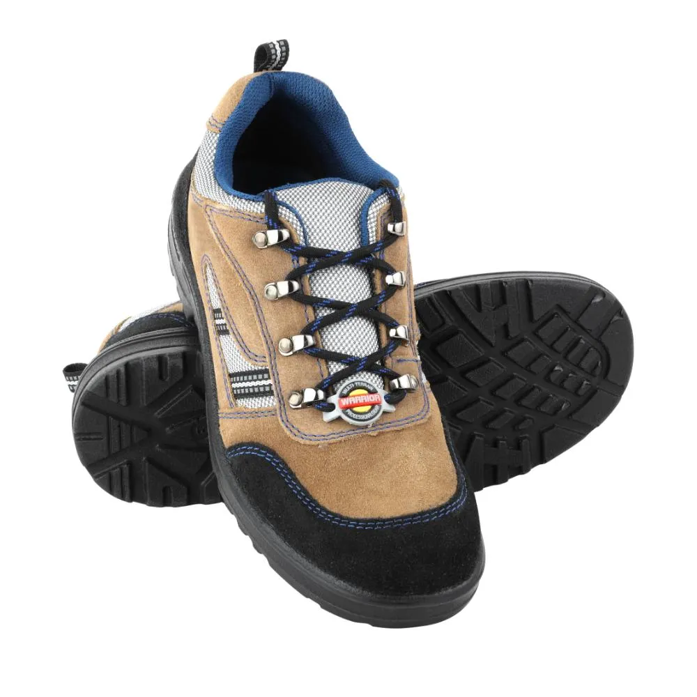 Warrior Genuine Leather Brown Steel Toe Safety Shoe for Men 98-254 By Liberty Low Heeled Knee Boots