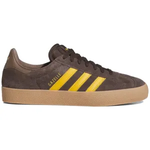 Adidas Gazelle ADV Dark Brown Preloved Yellow Shoes Classic Adidas Wrestling Shoes