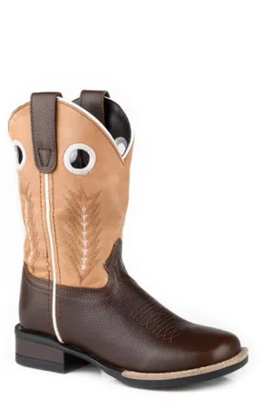 Dress On Boots Roper Kids Unisex James Brown Leather Cowboy Boots
