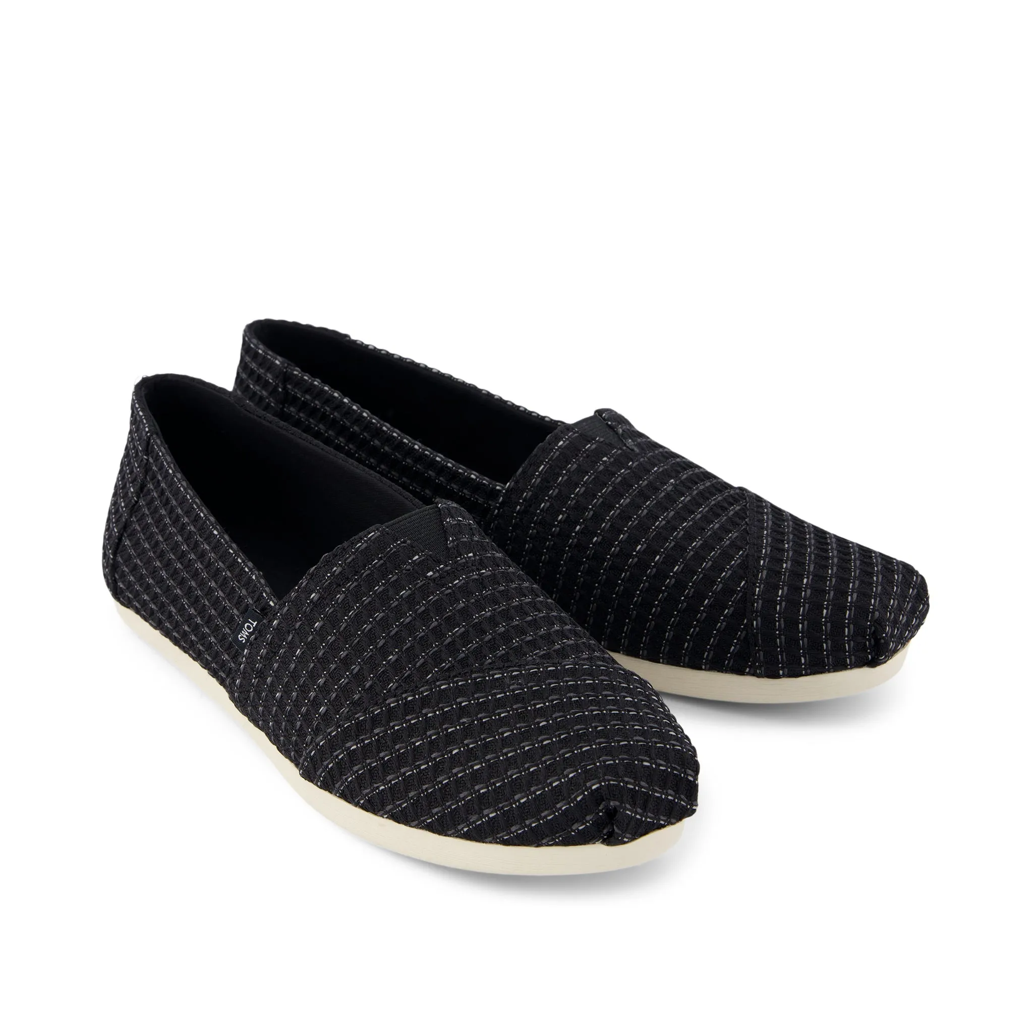 On Business Casual Shoes Alpargata Black Waffle Knit