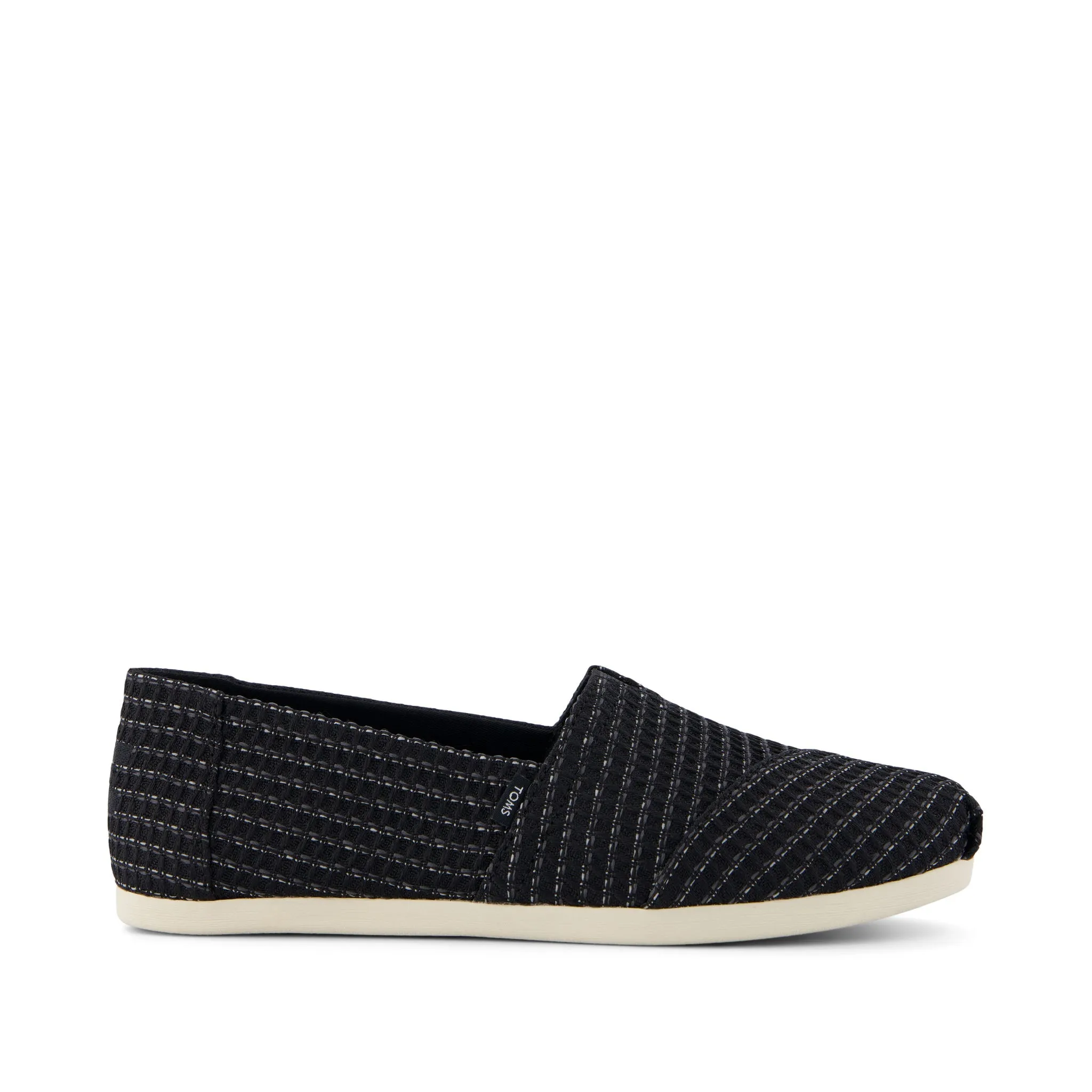 Alpargata Black Waffle Knit Casual Date Night Shoes