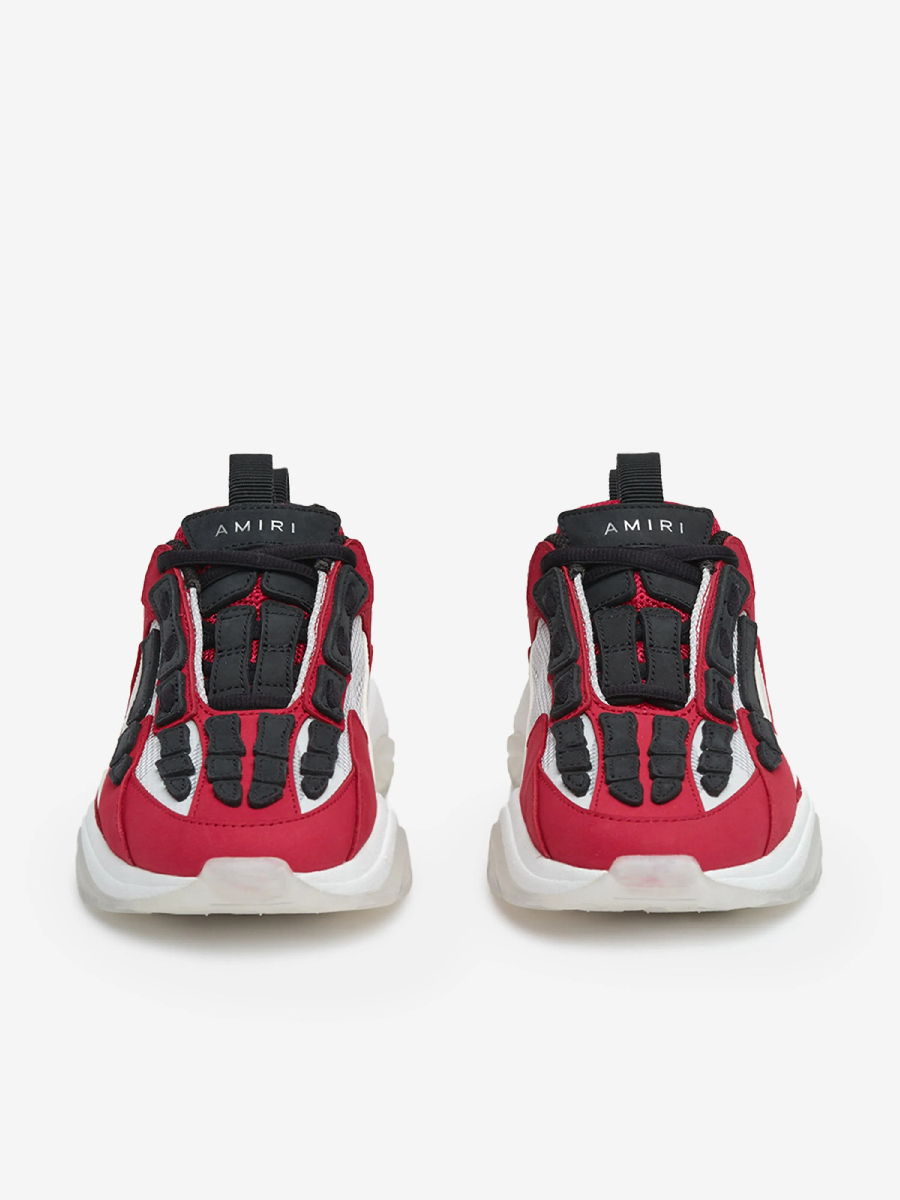 Bsr 4 Training Shoes Amiri Kids Leather Bone Runner Trainers in Red