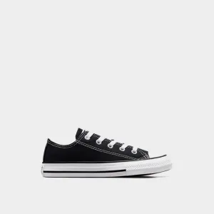 Snakeskin Casual Shoes Converse Kids All Star Low Top Sneakers Black
