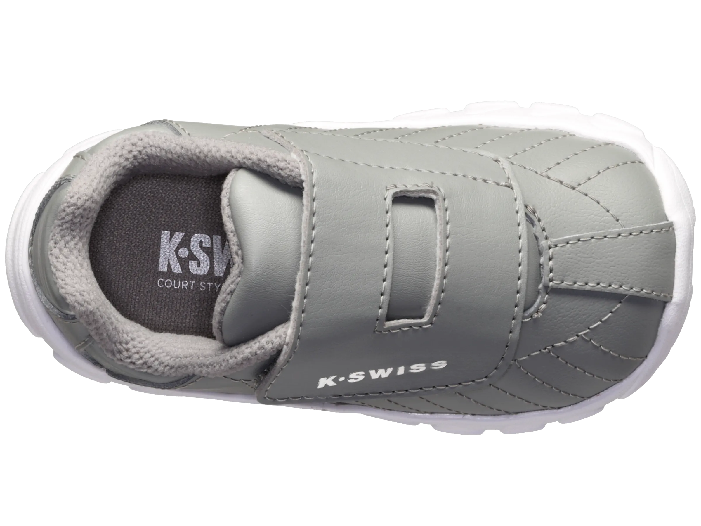 Glitter Slip On Tennis Shoes 26554-022-W | ST329 STRAP | NEUTRAL GRAY/SILVER