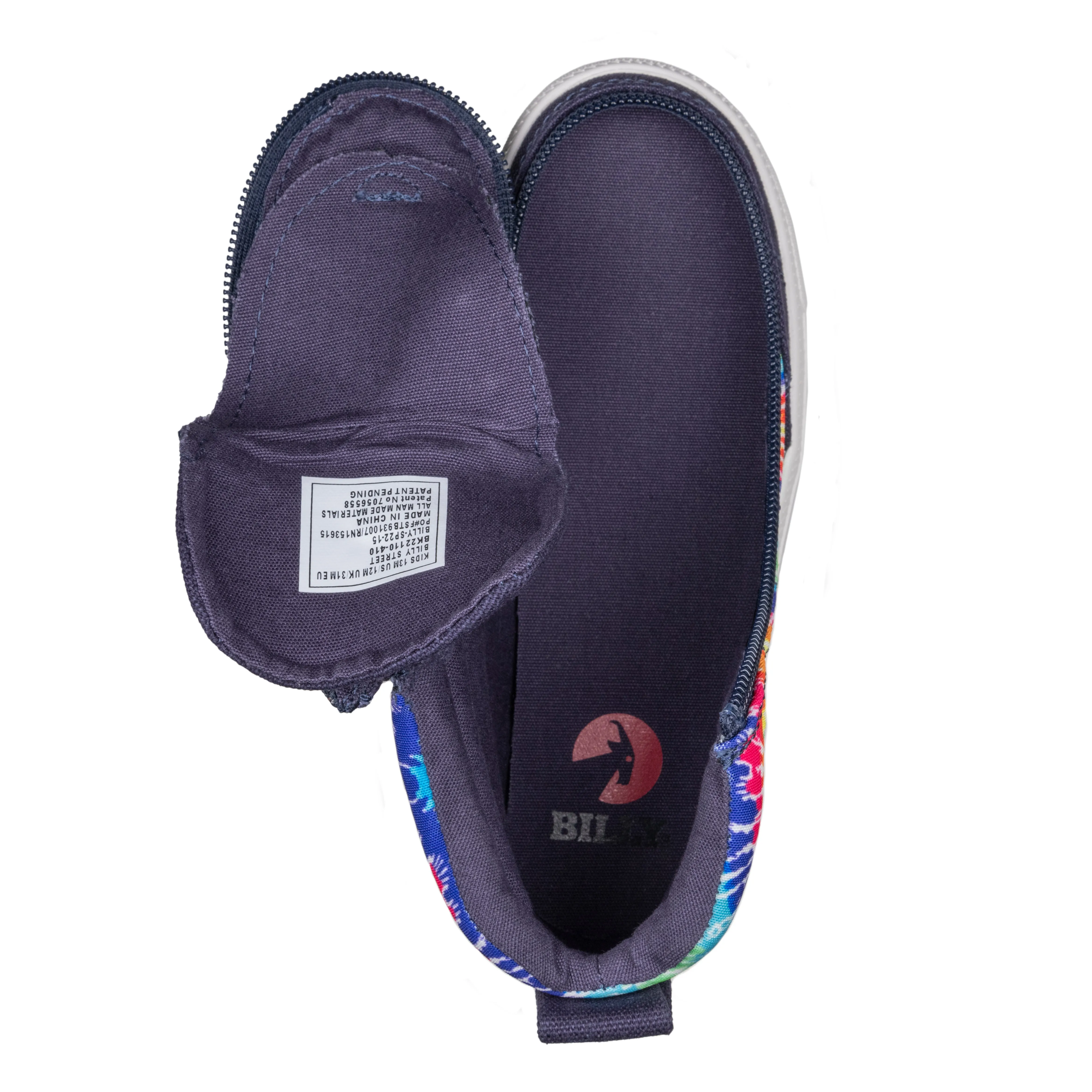 70s Casual Shoes FINAL SALE - Navy Tie Dye BILLY Street High