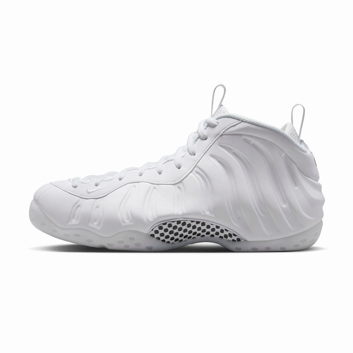 Air Foamposite One 'Triple White' Team Hustle Nike Shoes