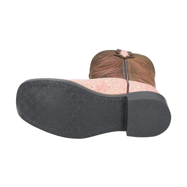 ARIEL PINK GLITTER Childrens Knee High Boots