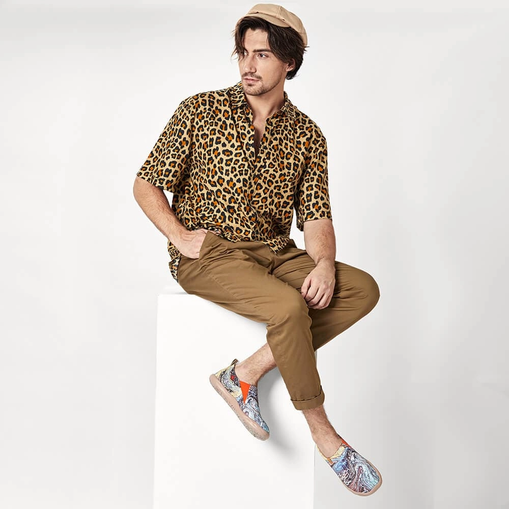 8053 Tumbled Leather Platform Casual Shoes Arts & Drafts Toledo I Men