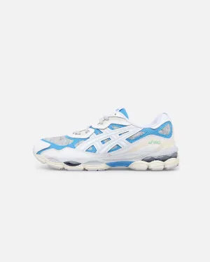 Asics GEL-NYC White/Dolphin Blue High Arch Shoes Asics