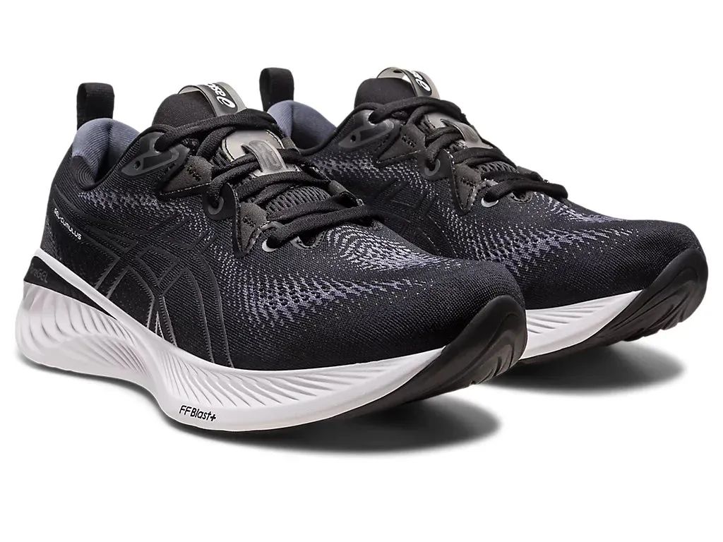 Asics Mens Gel Cumulus 25 Wide- Black/Carrier Grey (1011B620-002) Floyd Mayweather Training Shoes