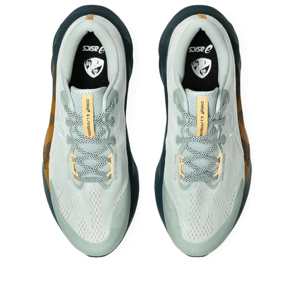 ASICS Men's NOVABLAST 5 TR Running Shoes in Nature Bathing/Lichen Rock AW25 Asics Soft Sole Shoes