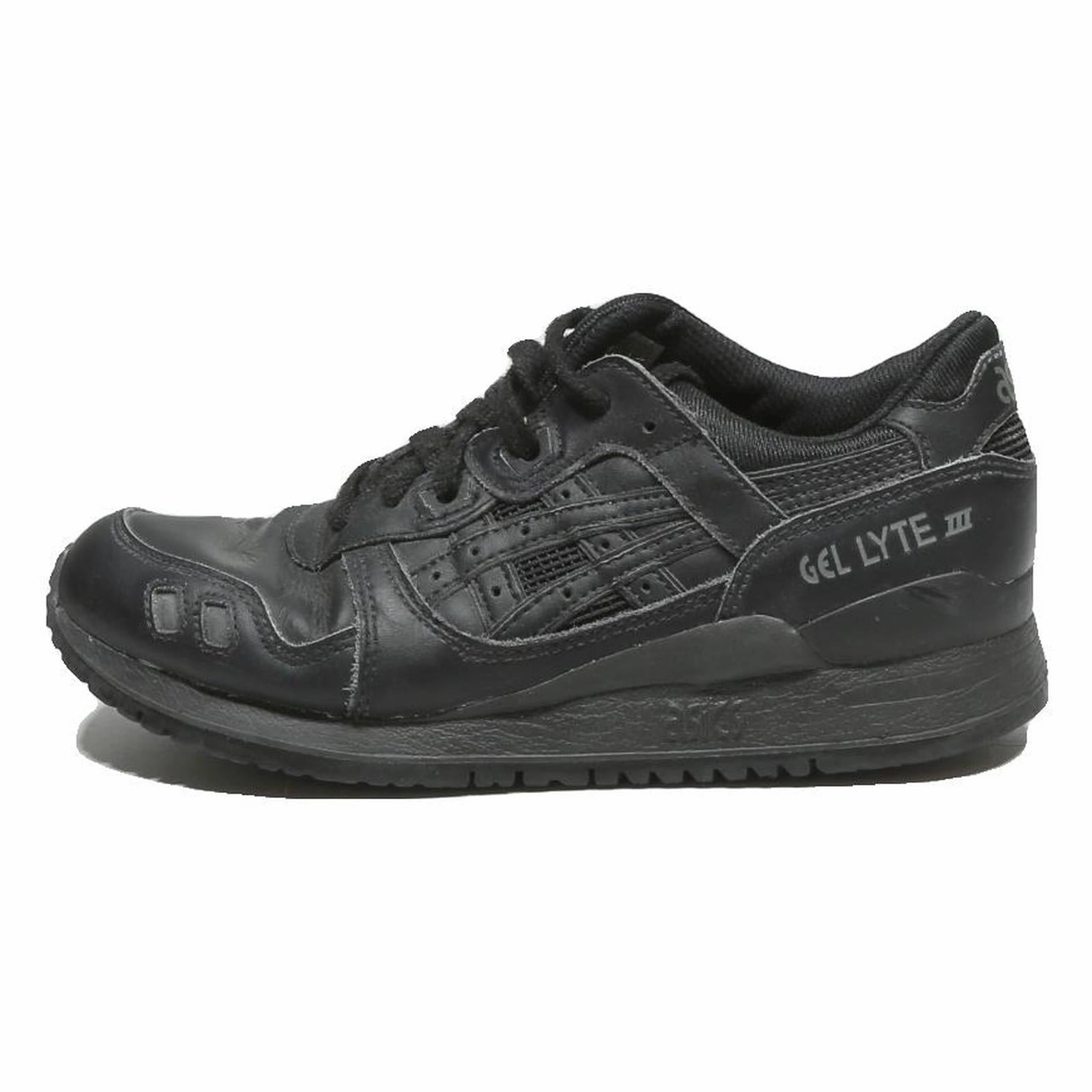 ASICS Gel Lyte III Womens Lace-Up Trainers Black Leather UK 3.5 Classic Asics Versablast Running Shoe