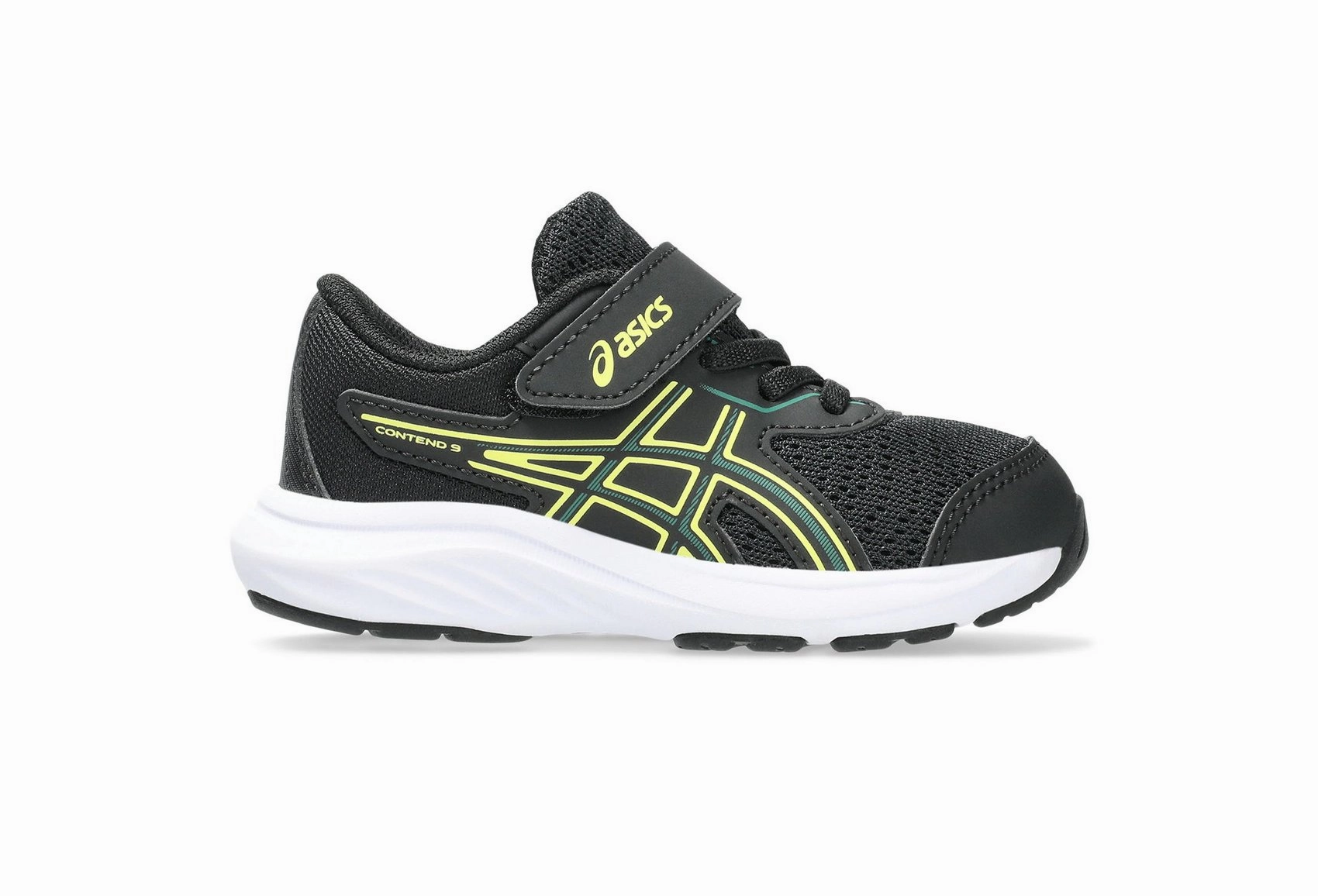 Asics Tiger Shoes Mexico 66 Asics Kid's Contend 9 Ts Black/Green Running Shoes