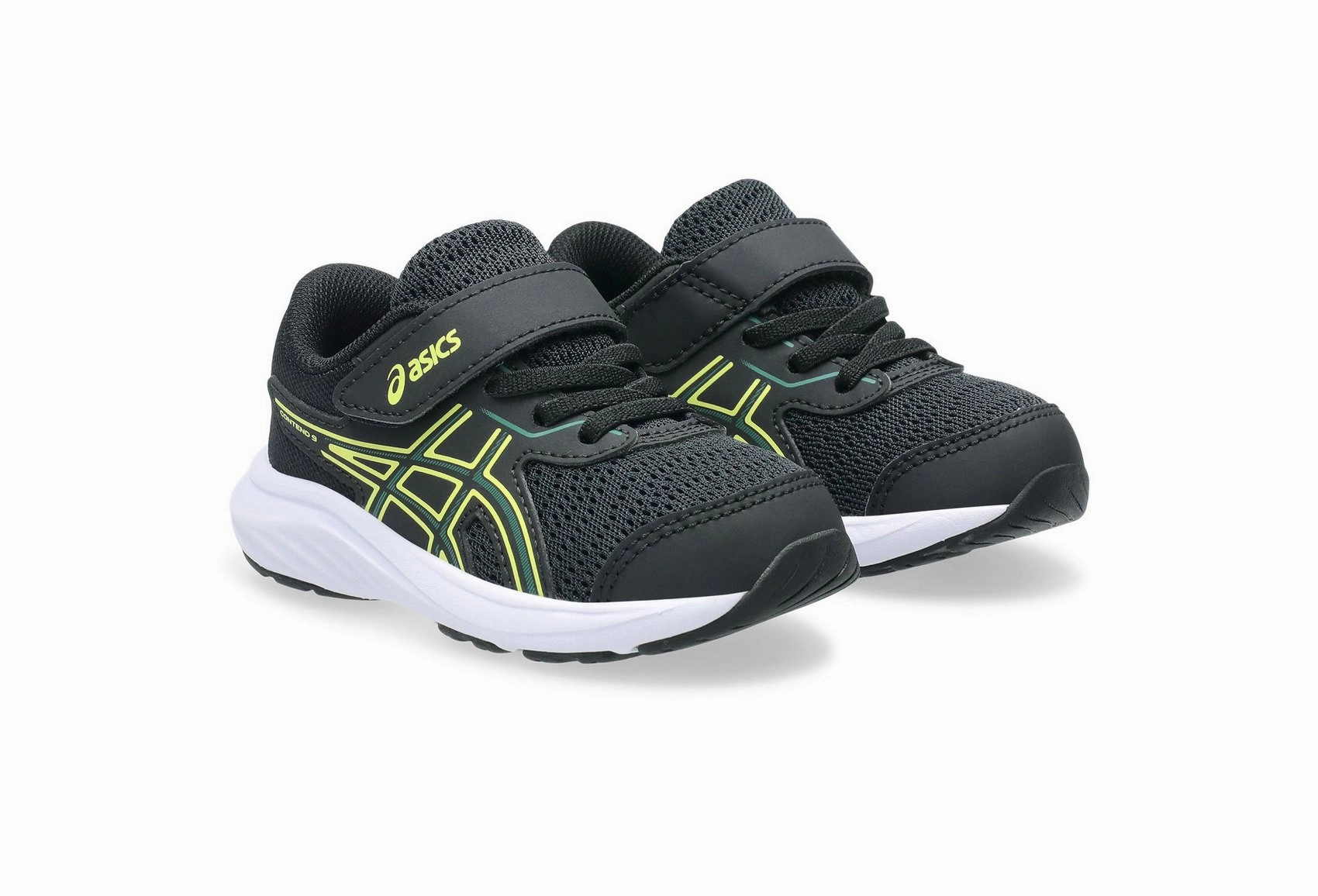 Asics Kinsei Shoes Asics Kid's Contend 9 Ts Black/Green Running Shoes