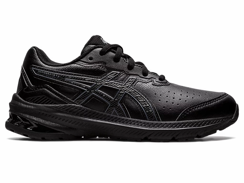 Asics Shoes Slip Resistant Asics Kid's Gt1000 Gs Triple Black Running Shoes