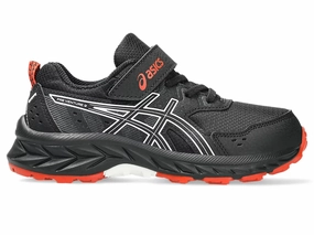 Asics Kid's Venture 9 Hook N' Loop Black/Red Running Shoes Asics Omniflex Pursuit Wrestling Shoes