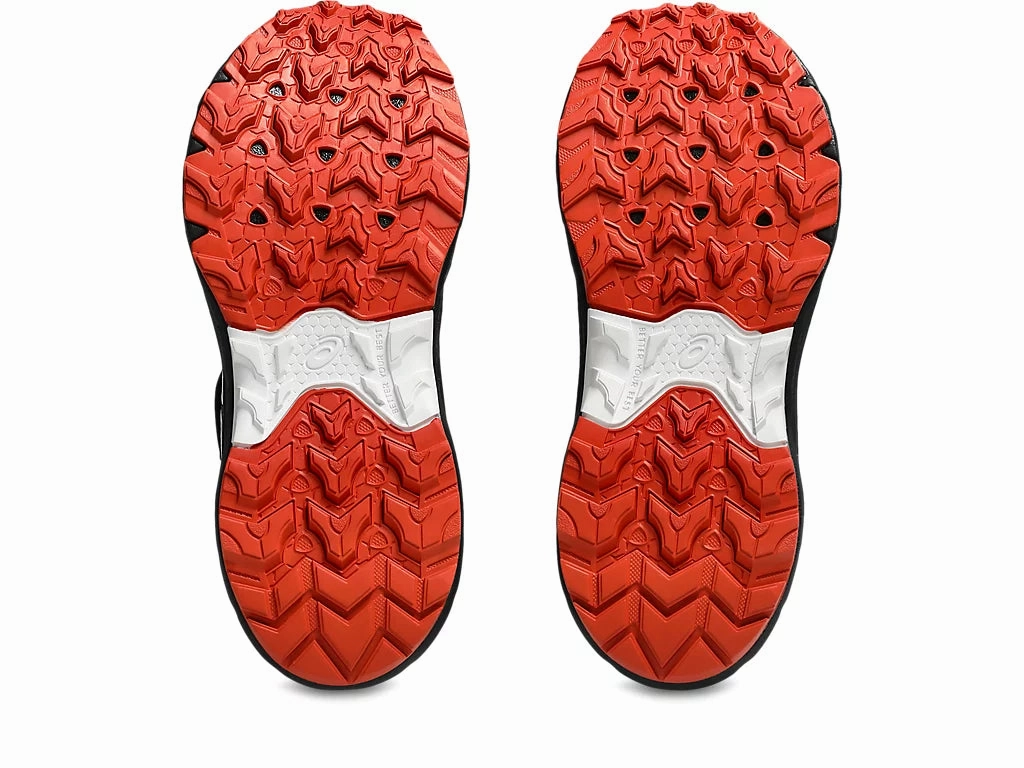 Asics Shoes For Achilles Tendonitis Asics Kid's Venture 9 Hook N' Loop Black/Red Running Shoes