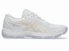 Asics Gel-nimbus 25 Running Shoes Asics Women's Netburner Academy 10 White/Champagne Netball Shoes