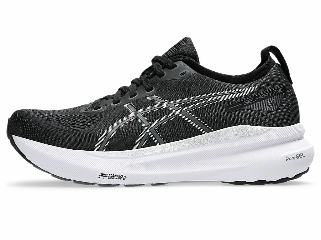Asics Womens Gel Kayano 31- Black/Pure Silver (1012B670-002) Best Cross Training Shoe For Plantar Fasciitis
