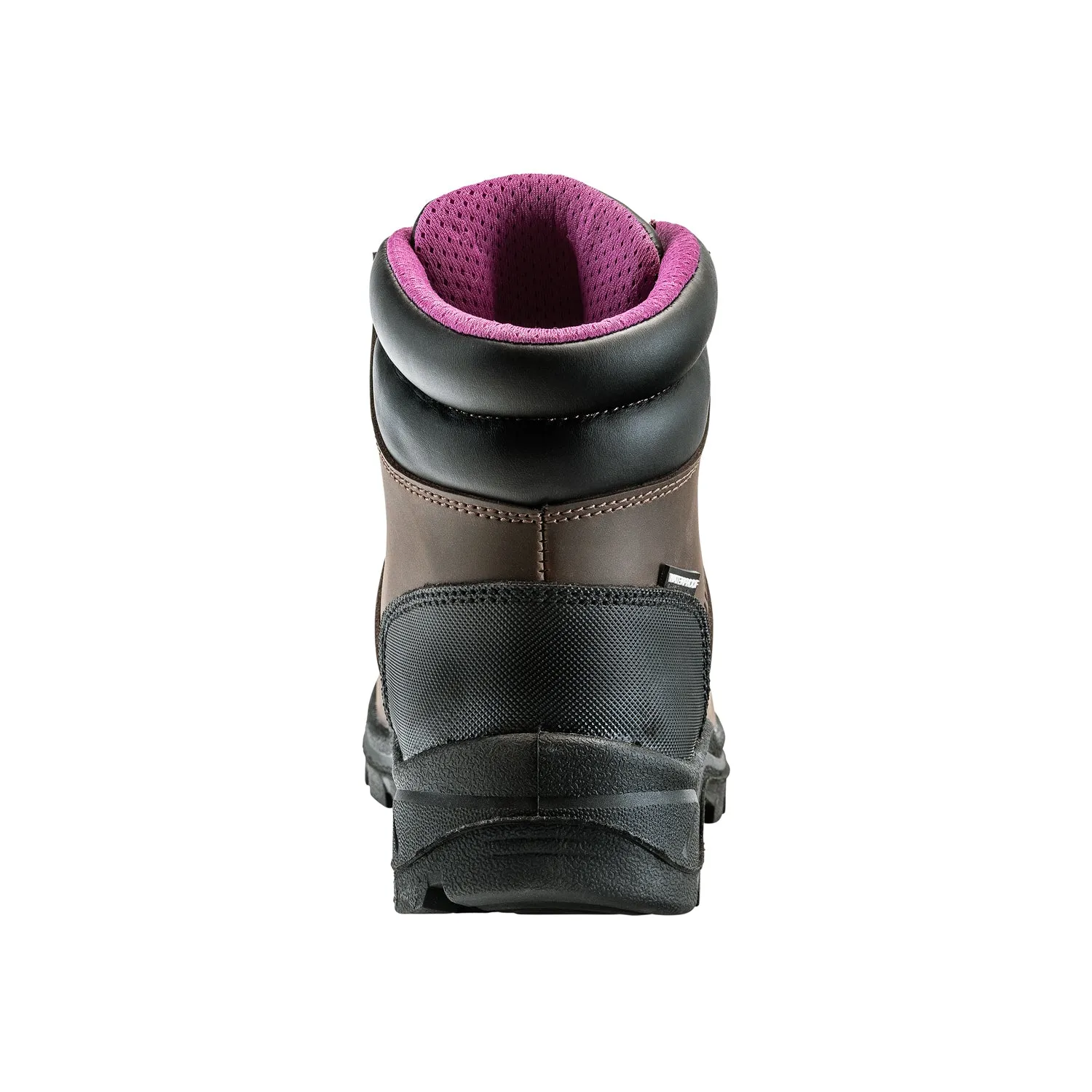 Ankle Boots With A Wedge Heel Avenger Womens Builder Mid Brown/Purple Faux Leather Work Boots