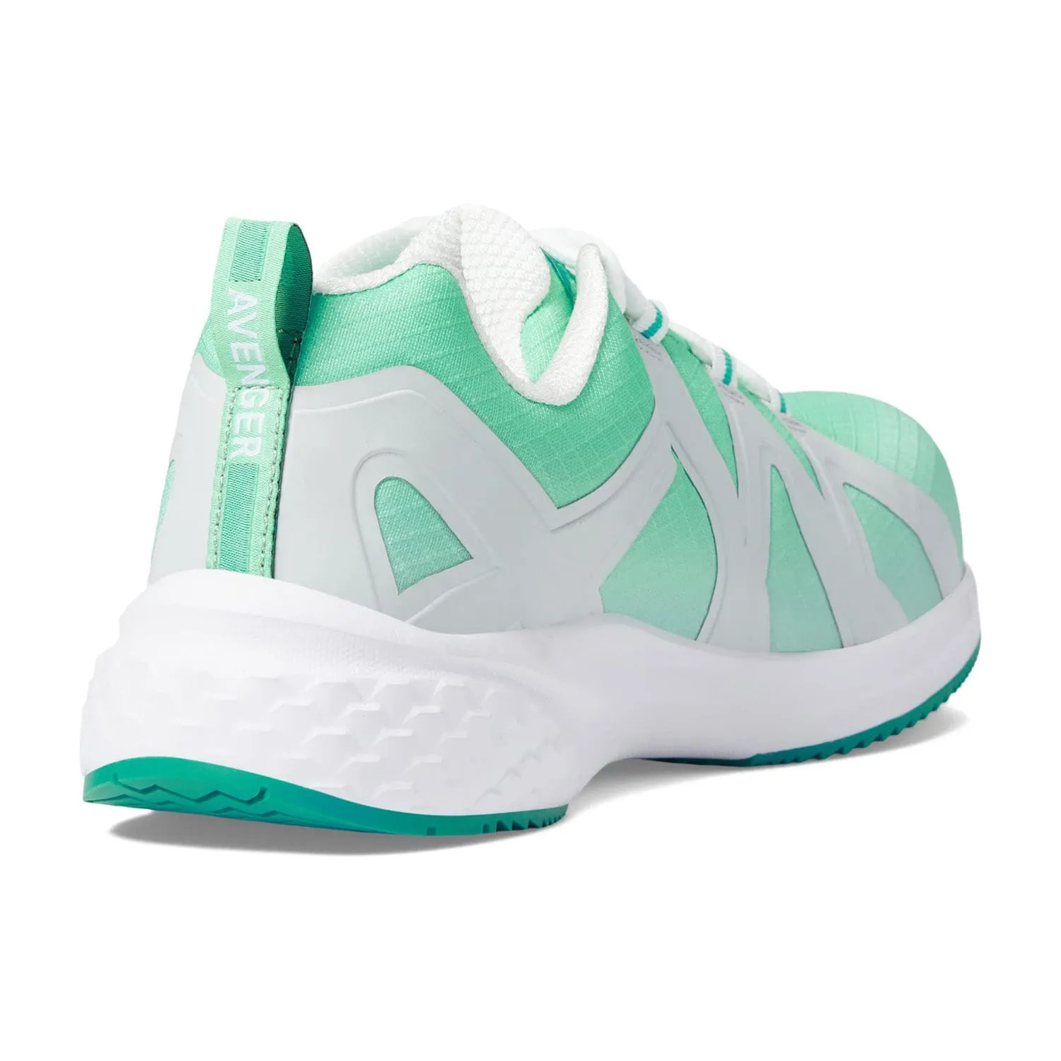 Avenger Womens Haven CN Grey/Turquoise Work Boots Day Of The Dead Cowhide Boots